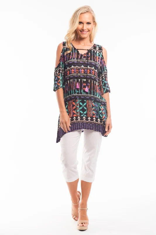 Black Carnival Tunic Top