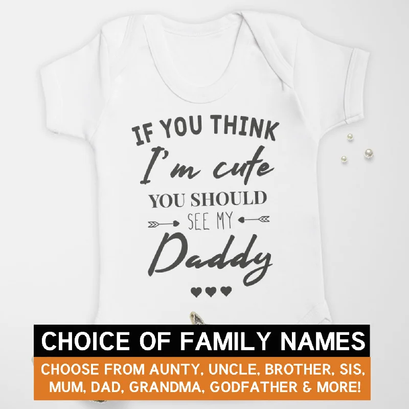 Pick A Family Name - Cute Mummy, Auntie, Grandad and more - Baby Bodysuit