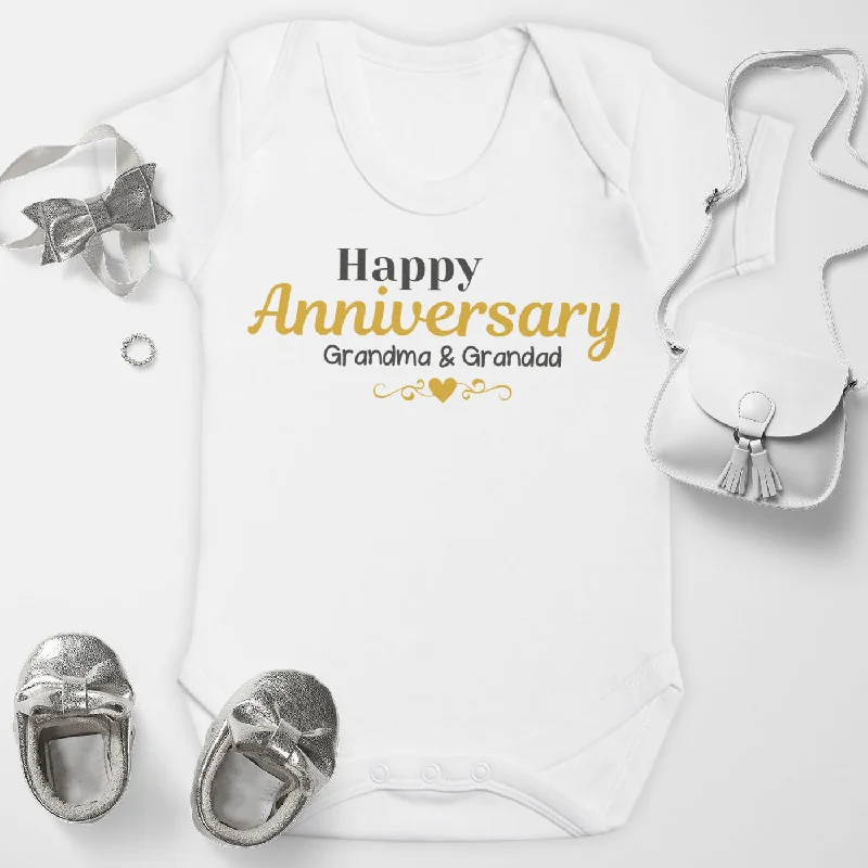 Happy Anniversary Grandma and Grandad - Baby Bodysuit