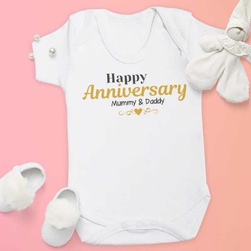 Happy Anniversary Mummy and Daddy - Baby Bodysuit