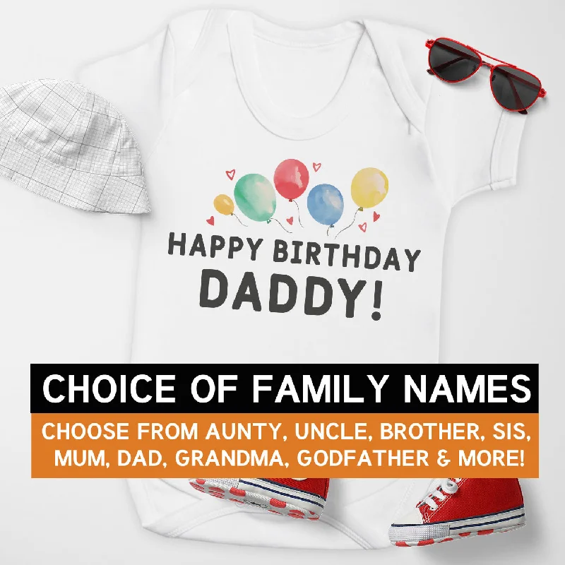 Personalised Happy Birthday - Baby Bodysuit