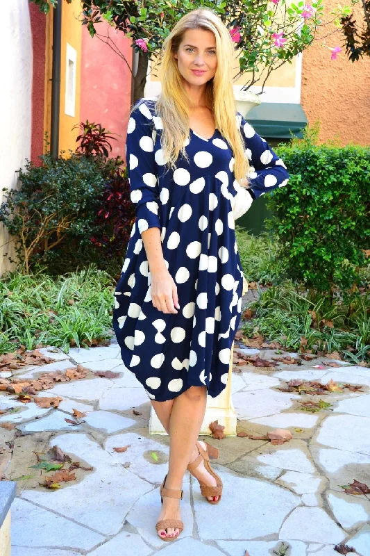 Spot Vee Tulip Sophia Tunic Dress