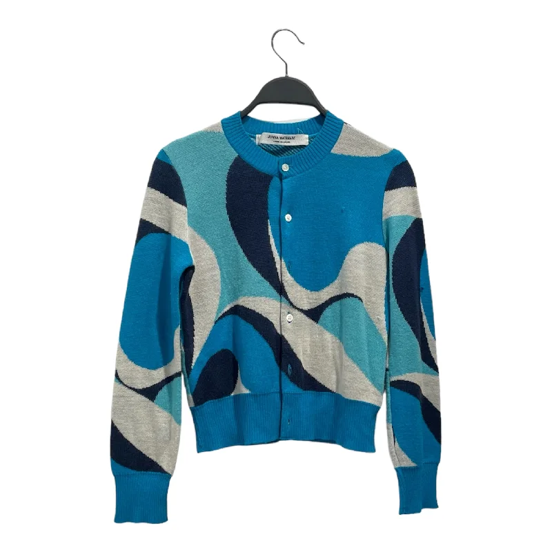 JUNYA WATANABE COMME des GARCONS/Cardigan/Wool/BLU/allover print