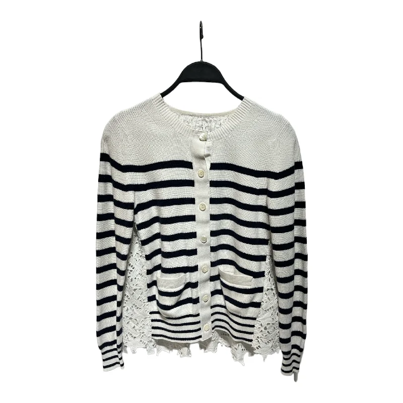 Sacai/Cardigan/1/Stripe/Cotton/NVY/STAR LACE