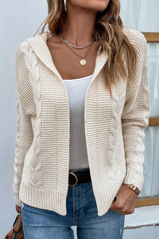 WOMENS KNITTED OPEN FRONT CARDIGAN